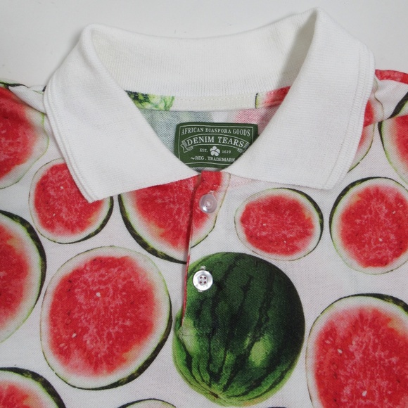 Denim Tears Men's Watermelon Polo Multicolor Size XXL - Picture 2 of 12